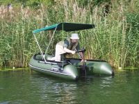 Bimini SUNWORLD II hliníkový pás na loď zelený - šířka 165-185cm, průměr trubky Ø20 mm