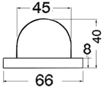 Bílé 225° navigační světlo vyrobené z chromovaného ABS