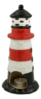 Keramický svícen Maják červený - 24,5 cm
