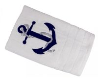 Námořnický ručník s kotvou 30 x 50 cm bílý