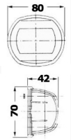 Navigační světlo s černým tělem "SPHERA DESIGN" COMPACT 12