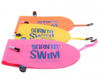 BornToSwim® Záchranný plavák, plavecká bójka a vak v jednom 64 x 30 cm - růžová