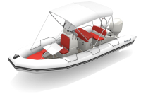 Bombard Sunrider 650 Strongan nafukovací člun sv. šedý / fire