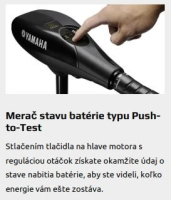 YAMAHA MX18 elektromotor 42 lbs - variabilní rychlost, digitální maximizer, měřič baterie