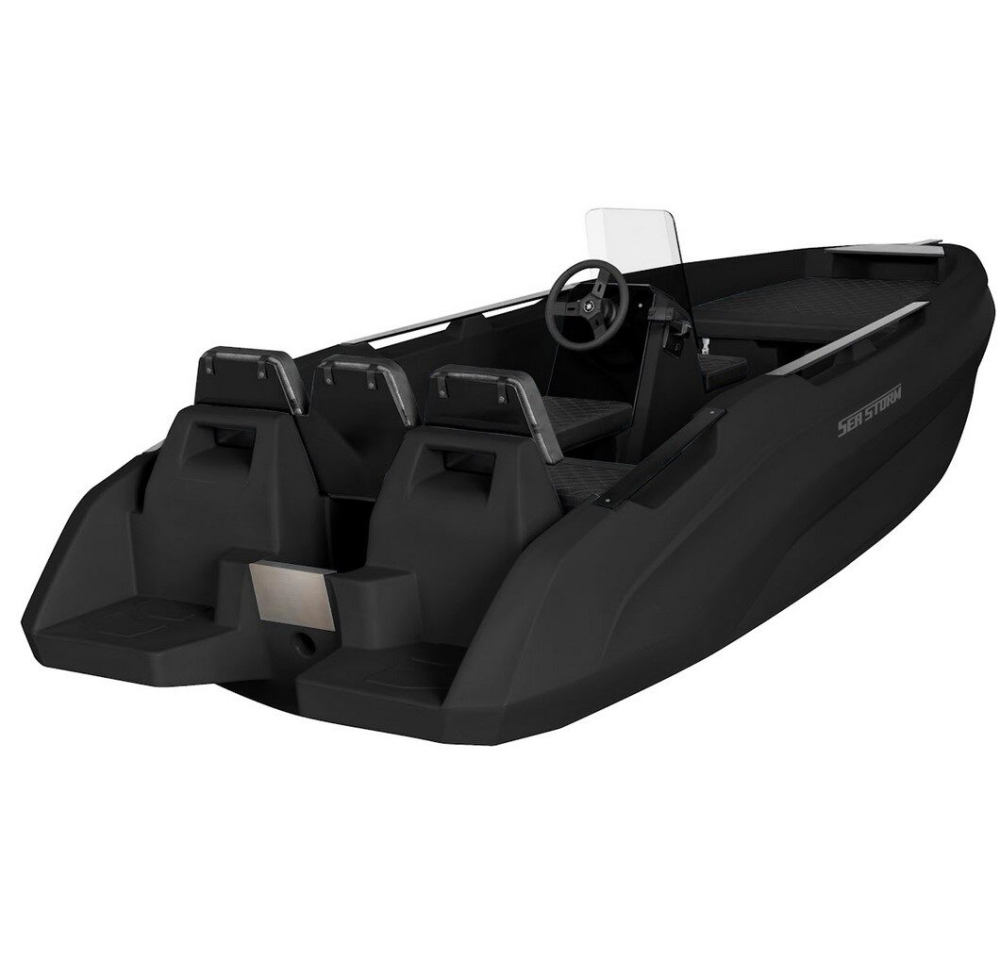 SEASTORM 14 HDPE Extra odolný plastový člun tmavě šedý – 427 cm