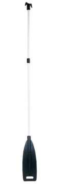 Teleskopické hliníkové pádlo s dvojitým hákem černé 143-195 cm, Ø30 mm