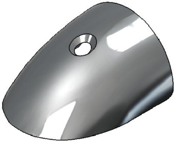 Koncovka nárazníku AISI316 – 56,5 × 30 mm