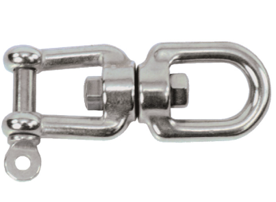 AQUINOX Nerezový šekel otočný, obloukově čtvercový - 6 mm