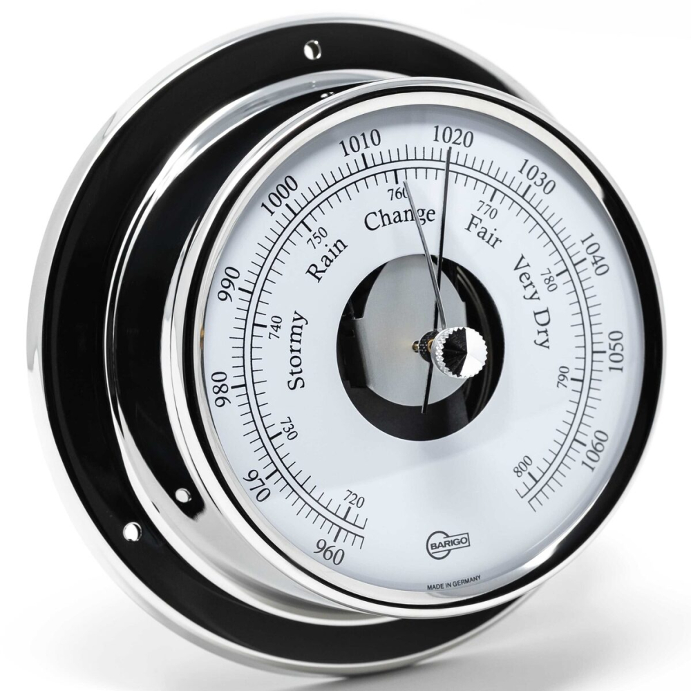 BARIGO TEMPO Barometr Ø 88 x 25 mm - leštěný chrom