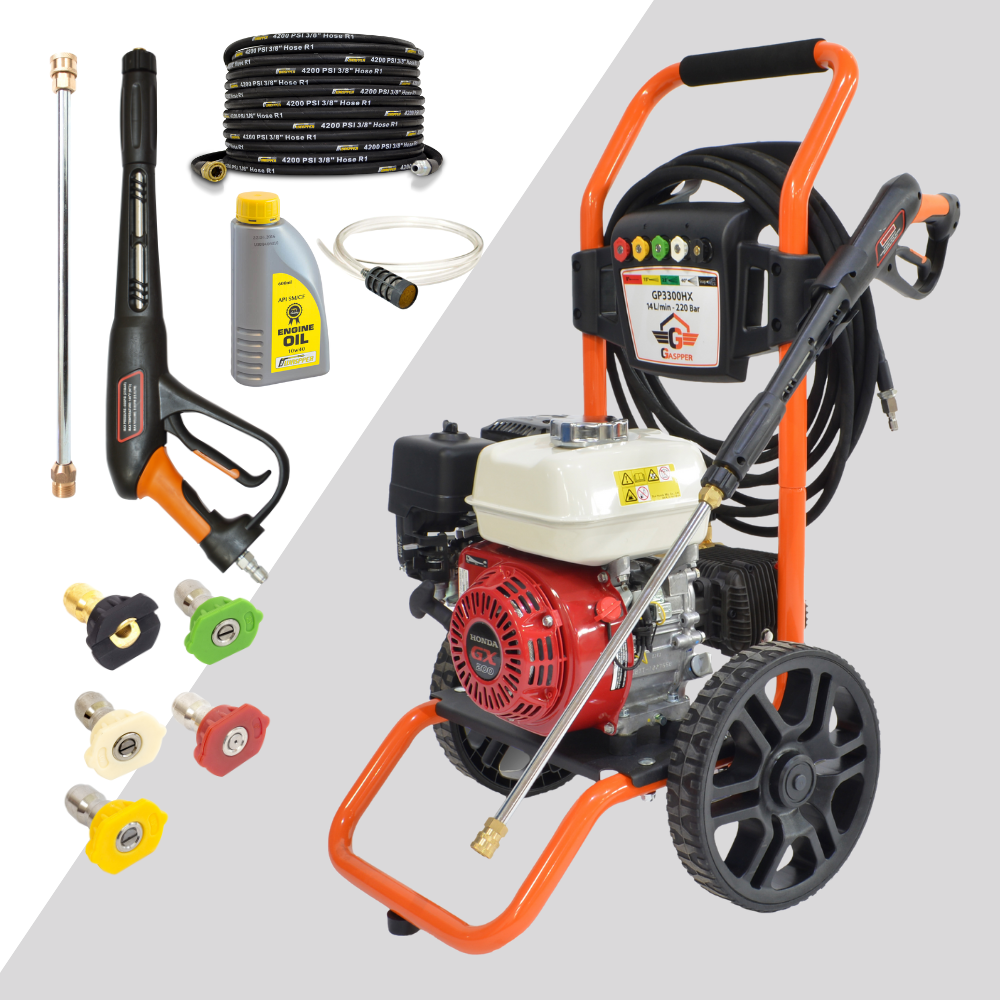 Gaspper GP3300HX benzínový vysokotlaký čistič, Honda GX200, 5,8 HP, 220 bar / 3 200 PSI