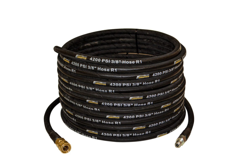 Vysokotlaká gumová hadice 20 m, 30 m, 40 m, 50 m 3/8“ QC – M 3/8“ QC