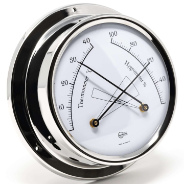 BARIGO TEMPO Termo/vlhkoměr Ø 88 x 25 mm - leštěný chrom