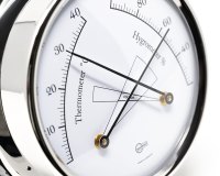 BARIGO TEMPO Termo/vlhkoměr Ø 88 x 25 mm - leštěný chrom