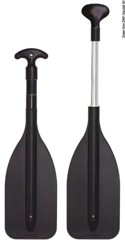 Mini teleskopické pádlo 70-120 cm - černé