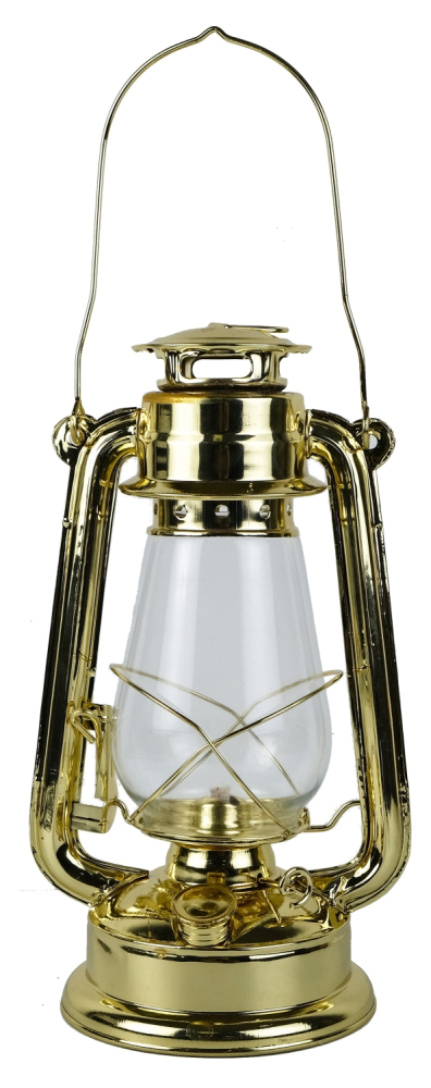 Bouřková petrolejová lampa – mosazný vzhled