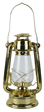 Bouřková petrolejová lampa – mosazný vzhled