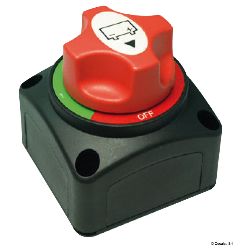 Bateriový spínač s odnímatelným klíčem – 50 V