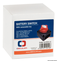 Bateriový spínač s odnímatelným klíčem – 50 V