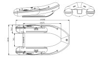 Osculati RIB nafukovací člun s trupem ve tvaru V – 222 cm