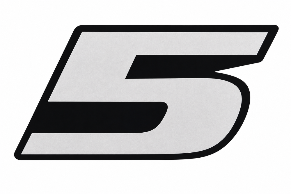 Samolepka „5“ na motory YAMAHA – originální náhradní díl