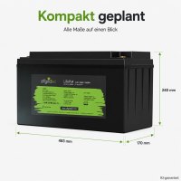 Offgridtec LiFePO4 baterie 12,8 V 200 Ah – 2560 Wh, integrovaný BMS