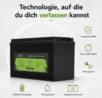Offgridtec LiFePO4 baterie 12,8 V 100 Ah – 1280 Wh, integrovaný BMS a vyhřívací podložka