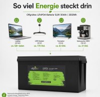 Offgridtec LiFePO4 baterie 12,8 V 304 Ah – 3891 Wh, integrovaný BMS