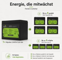 Offgridtec LiFePO4 baterie 12,8 V 8 Ah – 102 Wh, integrovaný BMS