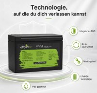 Offgridtec LiFePO4 baterie 12,8 V 8 Ah – 102 Wh, integrovaný BMS