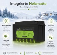 Offgridtec LiFePO4 baterie 25,6 V 100 Ah – 2560 Wh, integrovaný BMS a vyhřívací podložka