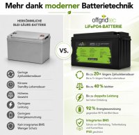 Offgridtec LiFePO4 baterie 25,6 V 100 Ah – 2560 Wh, integrovaný BMS a vyhřívací podložka