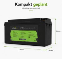 Offgridtec LiFePO4 baterie 25,6 V 100 Ah – 2560 Wh, integrovaný BMS a vyhřívací podložka