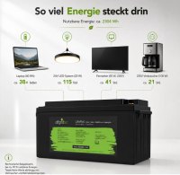 Offgridtec LiFePO4 baterie 25,6 V 100 Ah – 2560 Wh, integrovaný BMS a vyhřívací podložka