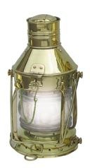 Kotevní lampa mosazná, elektrická 230 V – výška 32 cm