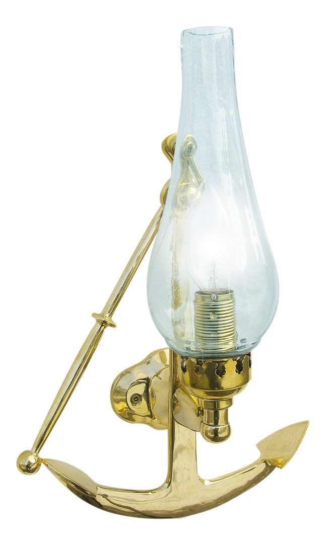 Nástěnná lampa s kotvou z lakované mosazi, 230 V – 21,5 × 35 × 15 cm