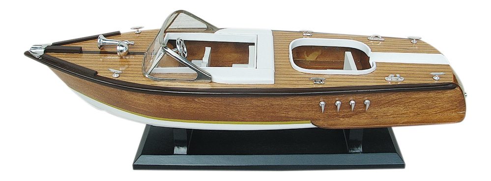 Model italského sportovního člunu dřevěný – délka 50 cm