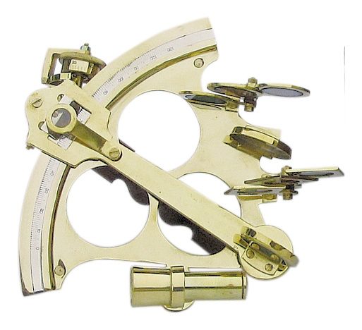 Sextant mosazný s mikrometrickým nastavením – 21 × 20 cm