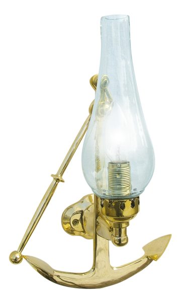 Nástěnná lampa s kotvou z lakované mosazi, 230 V – 21,5 × 35 × 15 cm