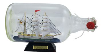 Loď v láhvi Gorch Fock – délka 27,5 cm