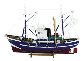 Model rybářského kutru dřevěný – délka 58 cm