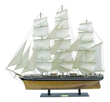 Model plachetnice Cutty Sark dřevěný s látkovými plachtami – délka 100 cm