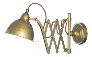 Nástěnná lampa železná, 230 V, E14 – délka 39/73 cm