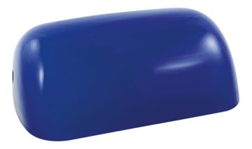 Náhradní sklo pro bankovní lampu 1291B, modré – 22,5 × 7 × 13 cm