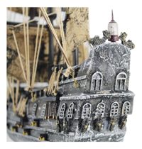 Model pirátské lodě dřevěný se zestařenou úpravou – délka 50 cm