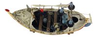 Model rybářské lodě dřevěný s detaily – délka 47 cm