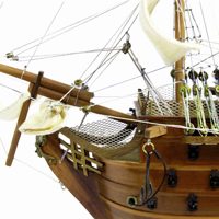 Model válečné lodi HMS Victory ze dřeva a kovu – 49 × 16,5 × 44 cm