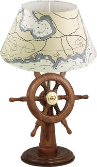 Lampa kormidelní stojan, dřevo, 230 V – výška 45 cm, bez stínidla