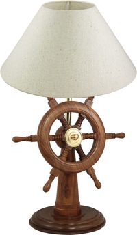 Lampa kormidelní stojan, dřevo, 230 V – výška 45 cm, bez stínidla