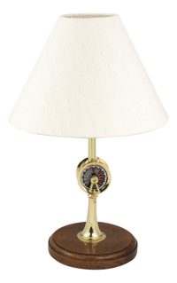 Stolní lampa ve tvaru lodního telegrafu, mosaz a dřevo – výška 28,5 cm, bez stínidla