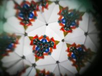 Kaleidoskop z mosazi a kůže – délka 17 cm